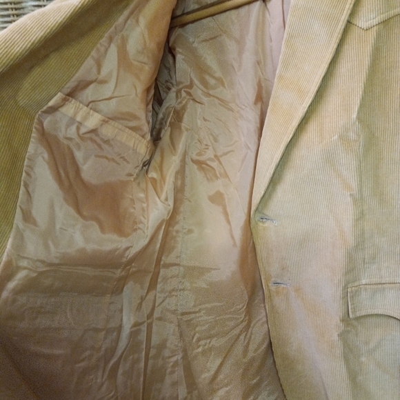 BARRAGE Western Sports Coat/ Blazer Corduroy Beige Padded Elbows 44R - Picture 6 of 9